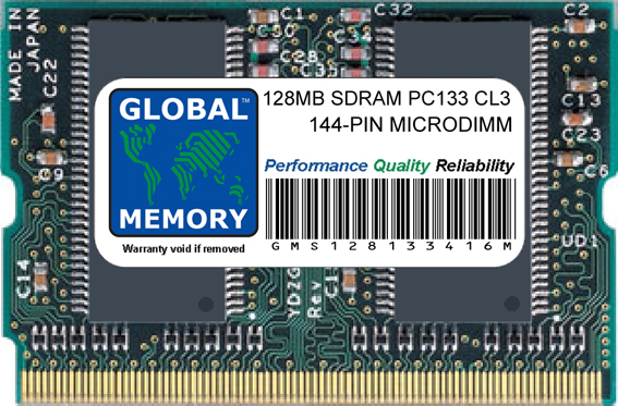 128MB SDRAM PC133 133MHz 144-PIN MICRODIMM MEMORY RAM FOR SONY LAPTOPS/NOTEBOOKS - Click Image to Close